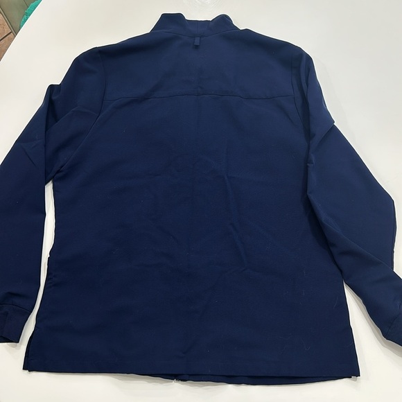 Mandela Modern zip up Scrub Jacket Navy Large item# 3Z - Picture 9 of 9